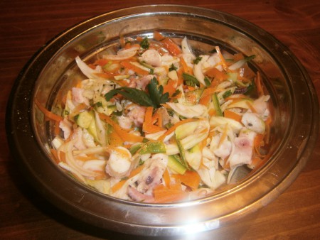 POLPO CON VERDURE